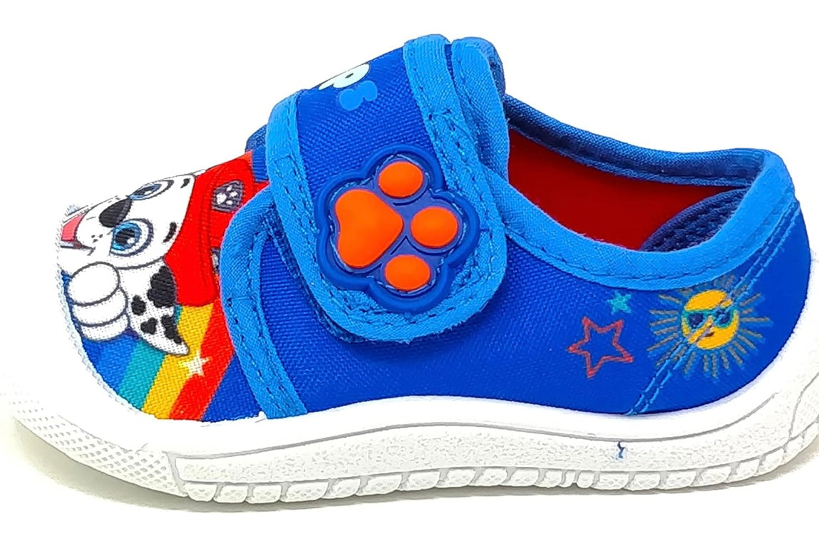 PAW Patrol Boys Velcro Trainers - Blue - UK Size 4-9 - Infant Canvas Shoes