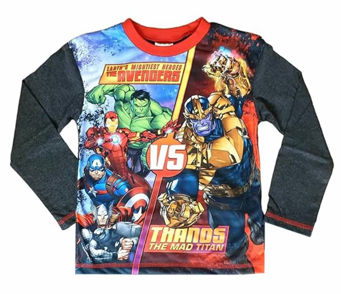 Avengers VS Thanos Pyjamas Long Sleeve Boy's And Girl's PJS Ages 4-10 Years Old Character Clothes