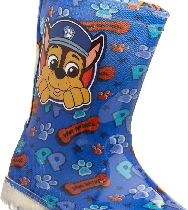 BOYS PAW PATROL CHASE WELLIES RAIN WELLINGTON BOOTS KIDS WELLYS UK SIZE 6-12