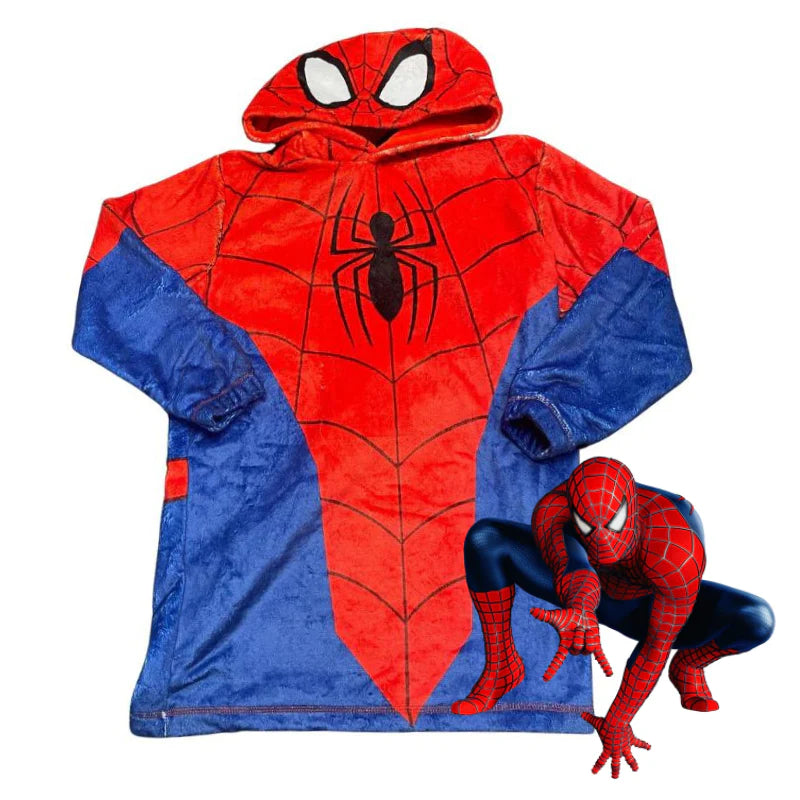 Official Marvel Spiderman Oversized Hooded Blanket For Kids