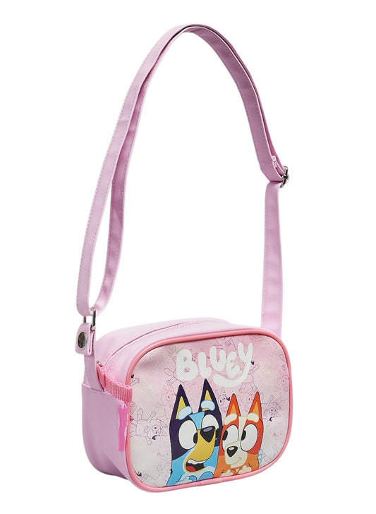 Bluey Girls Cross Body Bag In Pink Bluey And Bingo Handbag/Messenger Satchel