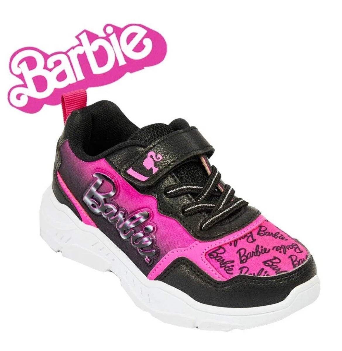 GIRLS BARBIE GLITTER TRAINERS OFFICIAL CHARACTER TRAINERS SHOES UK SIZE 8-1