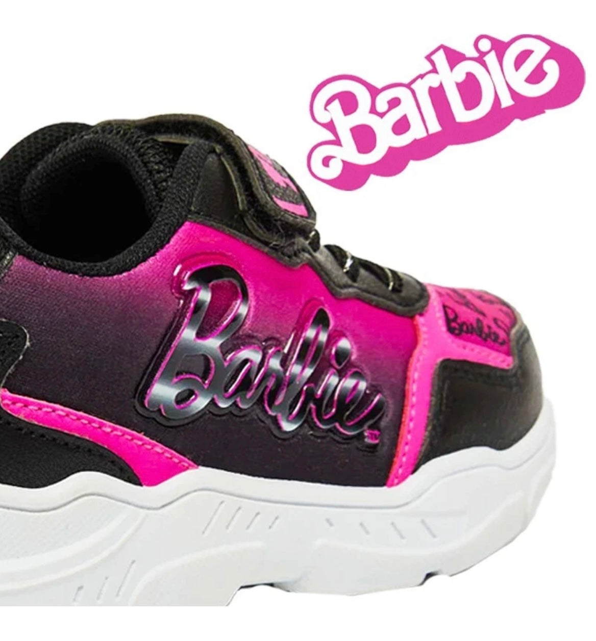 GIRLS BARBIE GLITTER TRAINERS OFFICIAL CHARACTER TRAINERS SHOES UK SIZE 8-1