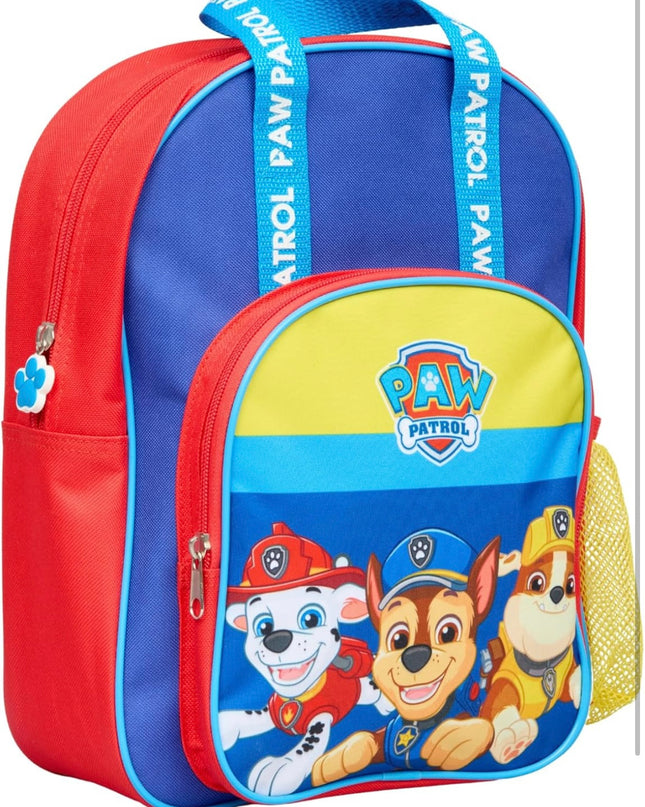 Paw Patrol Kids Backpack – Chase, Marshall & Rubble Rucksack with Front Pocket – Boys School Bag with Adjustable Straps.