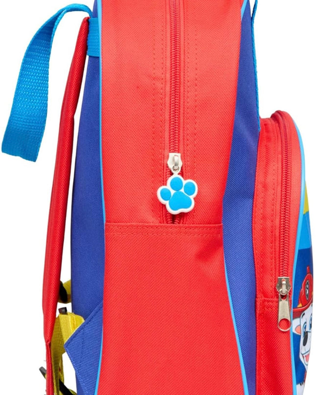 Paw Patrol Kids Backpack – Chase, Marshall & Rubble Rucksack with Front Pocket – Boys School Bag with Adjustable Straps.