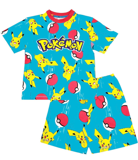 Boys Pokemon Short Pyjamas Gamer Gaming Pyjamas