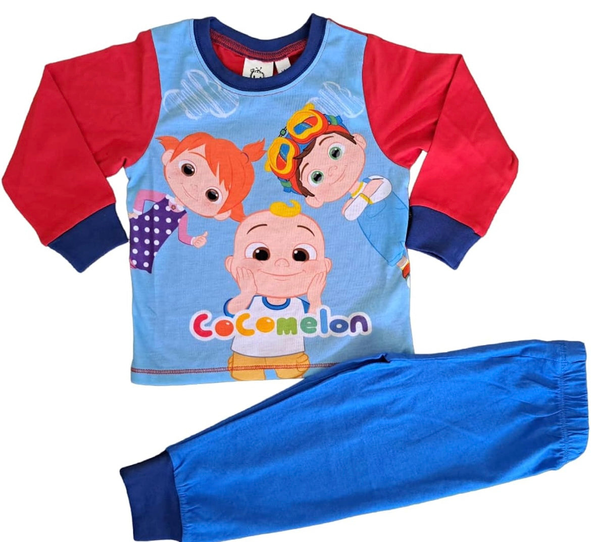Boy's Cocomelon Pyjamas - Long Sleeve PJ'S for 12-18 Months to 3-4 Years Soft Breathable Fabric Cozy Nightwear
