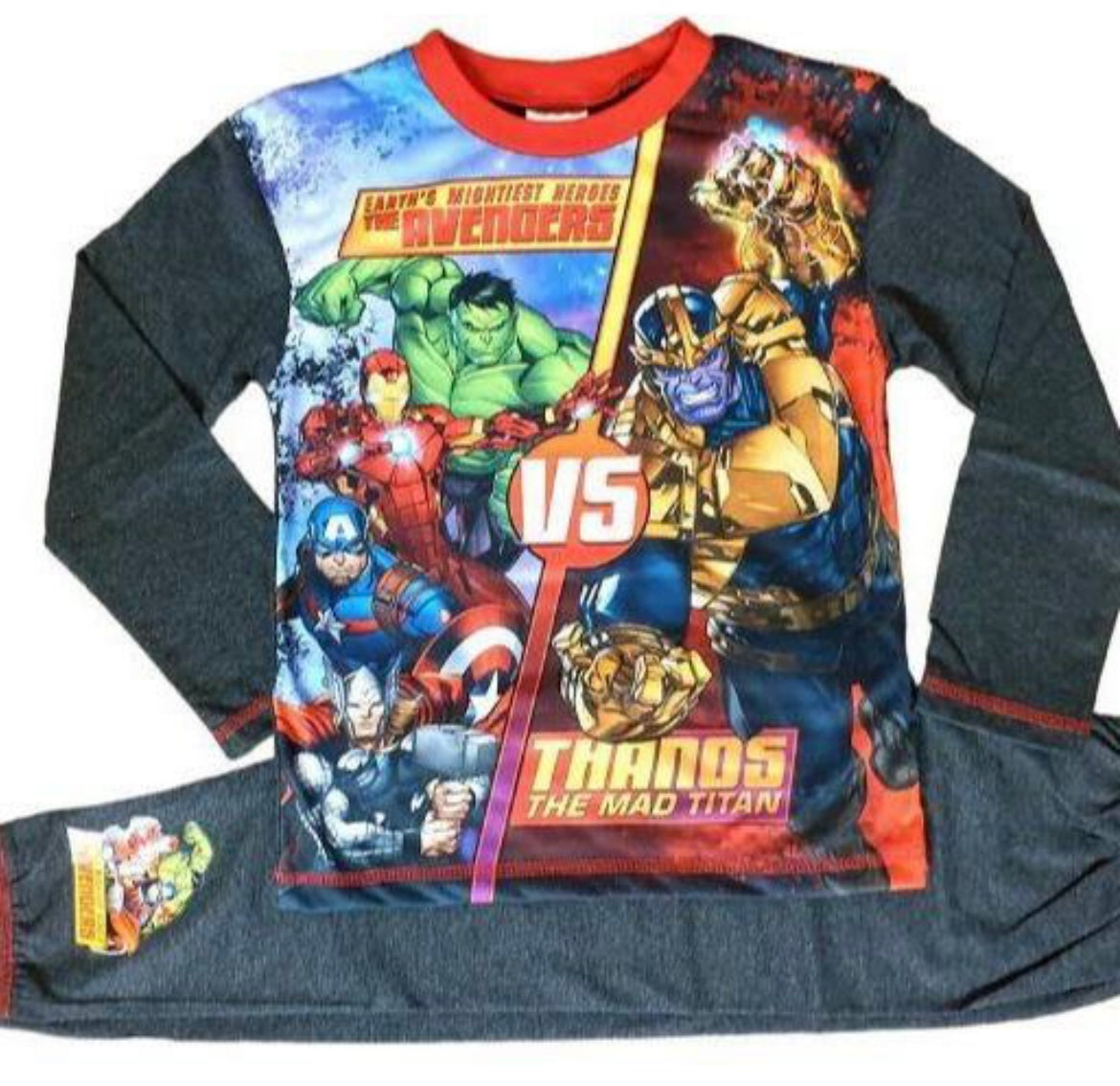 Avengers VS Thanos Pyjamas Long Sleeve Boy's And Girl's PJS Ages 4-10 Years Old Character Clothes