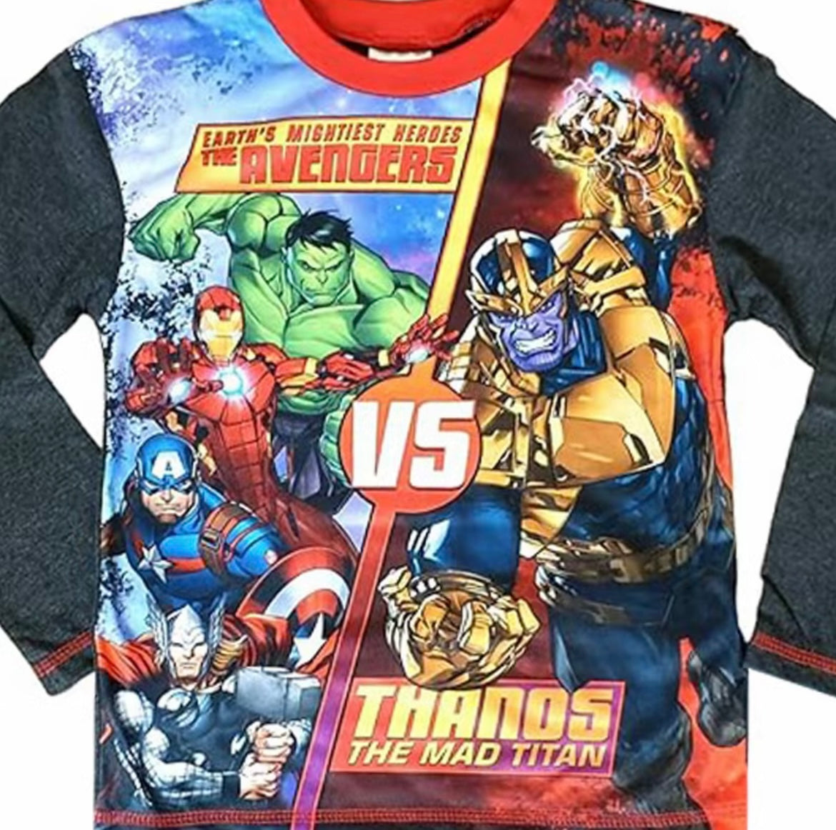 Avengers VS Thanos Pyjamas Long Sleeve Boy's And Girl's PJS Ages 4-10 Years Old Character Clothes
