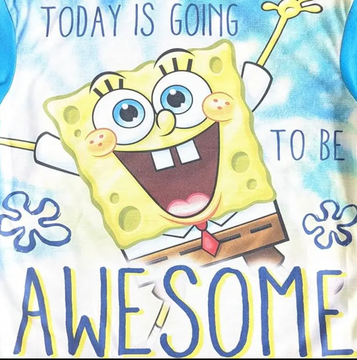 SpongeBob Squarepants Kids Pyjamas Today Is Going To Be Awesome Boys And Girls PJ Set Ages 4-10 Years Character Theme Fun Comfortable Fit