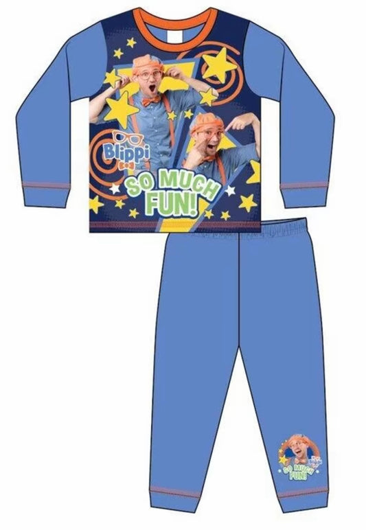 Blippi Pyjama Set For Boy's And Girl's 'So Much Fun' Character PJS Ages 18 Months - 5 Years
