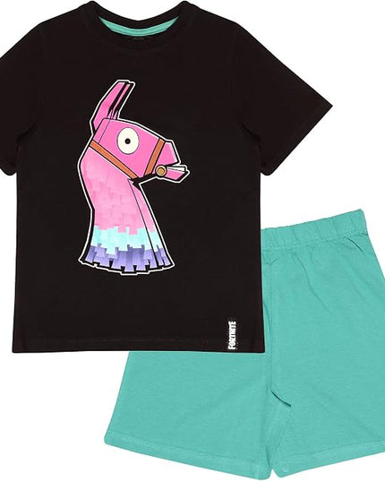 Kids’ Fortnite Llama T-Shirt & Shorts Pyjama Set Age 6-14