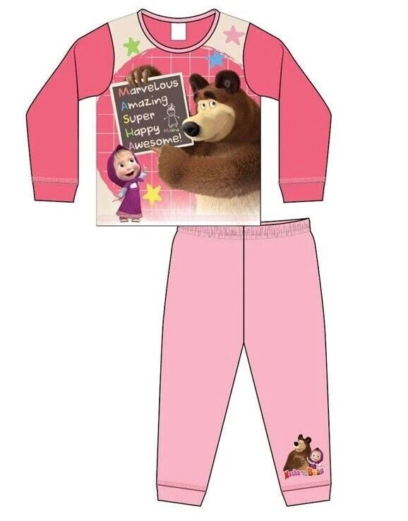 Masha And The Bear - Girl's Pyjamas Long Sleeve - Pink